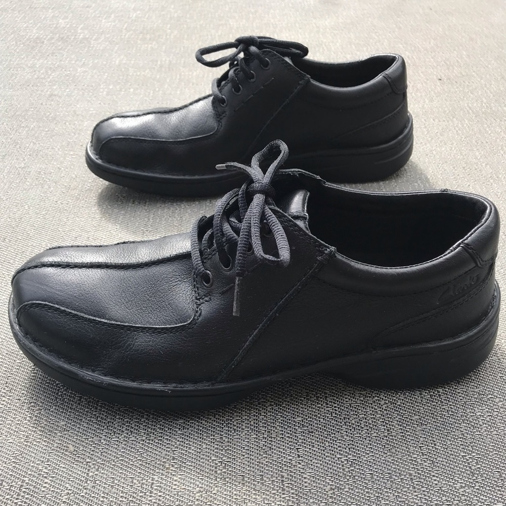 Clarks Men’s Leather Black Shoes Size 10M
